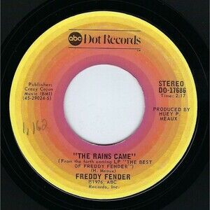 Freddy Fender 45 The Rains Came / Sugar Coated Love on ABC Dot EX Country